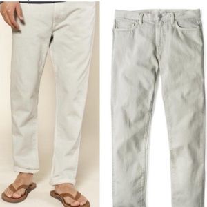Outerknown Drifter S.E.A. tapered fit jean Light Cream Tan 30x32